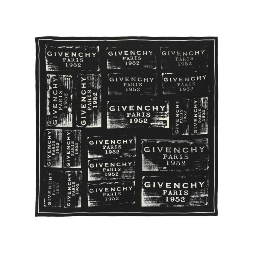 Givenchy Patchwork Stamp Silk Scarf Womens